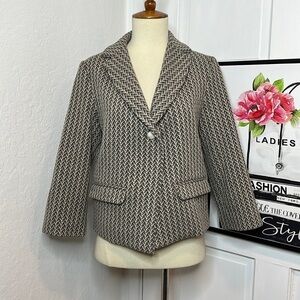 Rachel Comey Tweed 3/4 Sleeve Blazer Size L